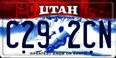 UT license plate C292CN
