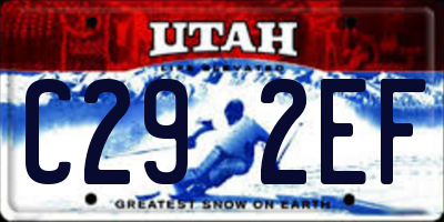UT license plate C292EF