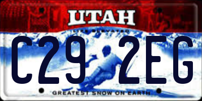 UT license plate C292EG