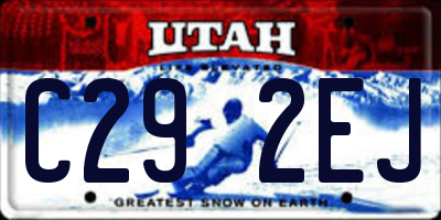 UT license plate C292EJ