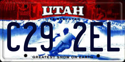 UT license plate C292EL