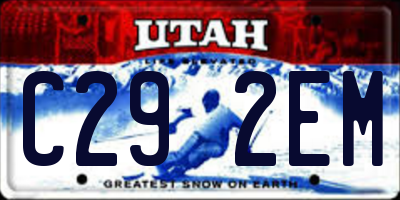 UT license plate C292EM