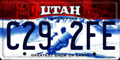 UT license plate C292FE