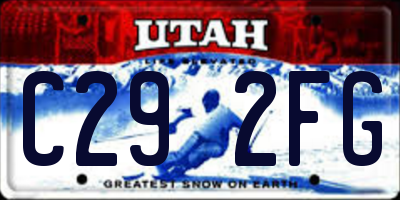 UT license plate C292FG