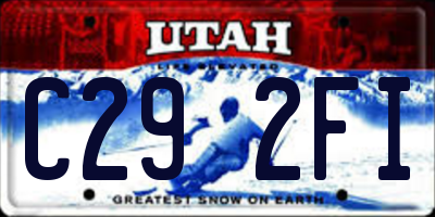 UT license plate C292FI