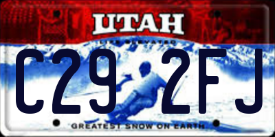 UT license plate C292FJ