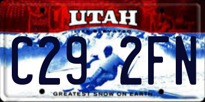 UT license plate C292FN