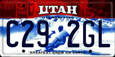 UT license plate C292GL