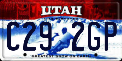 UT license plate C292GP