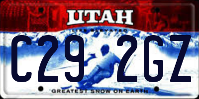 UT license plate C292GZ