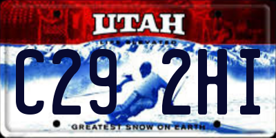 UT license plate C292HI