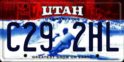 UT license plate C292HL