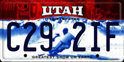 UT license plate C292IF