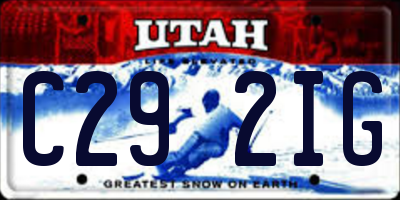 UT license plate C292IG
