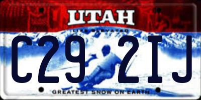 UT license plate C292IJ