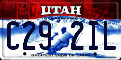 UT license plate C292IL