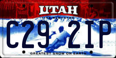 UT license plate C292IP