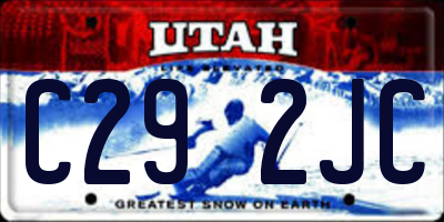 UT license plate C292JC