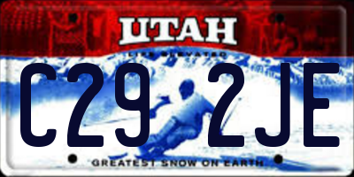 UT license plate C292JE