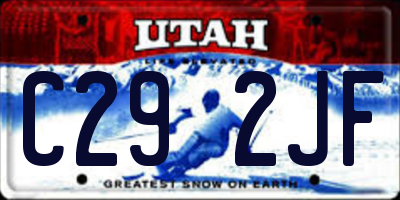UT license plate C292JF