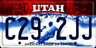 UT license plate C292JJ