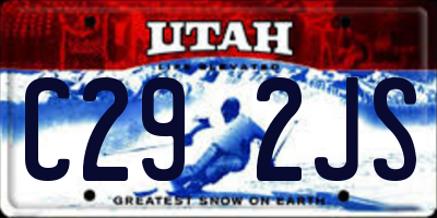 UT license plate C292JS