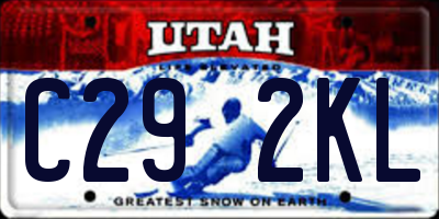 UT license plate C292KL