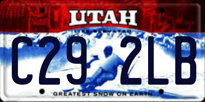 UT license plate C292LB