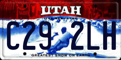 UT license plate C292LH