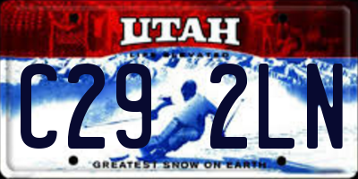 UT license plate C292LN