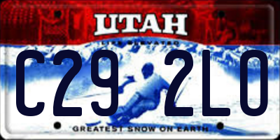 UT license plate C292LO