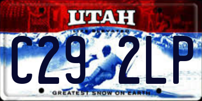 UT license plate C292LP
