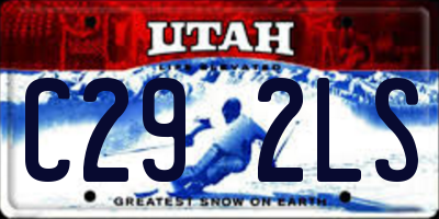 UT license plate C292LS