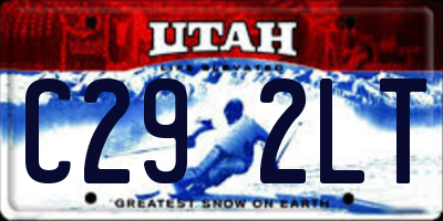 UT license plate C292LT