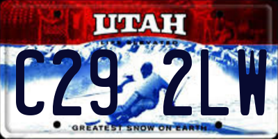 UT license plate C292LW