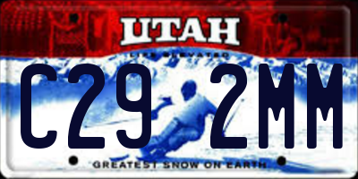 UT license plate C292MM