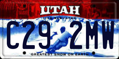 UT license plate C292MW