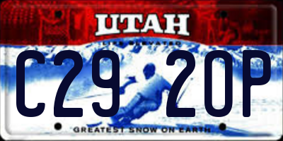 UT license plate C292OP