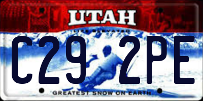 UT license plate C292PE