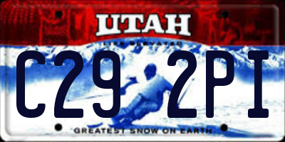 UT license plate C292PI