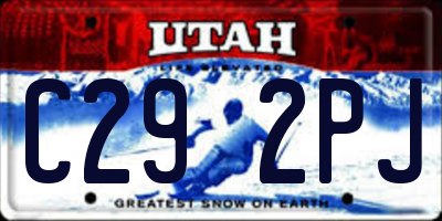 UT license plate C292PJ