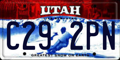 UT license plate C292PN