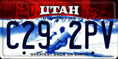 UT license plate C292PV