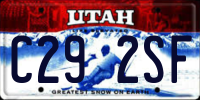 UT license plate C292SF