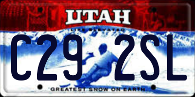 UT license plate C292SL