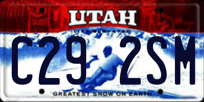UT license plate C292SM