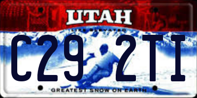 UT license plate C292TI