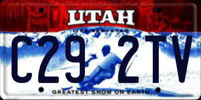 UT license plate C292TV