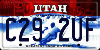 UT license plate C292UF