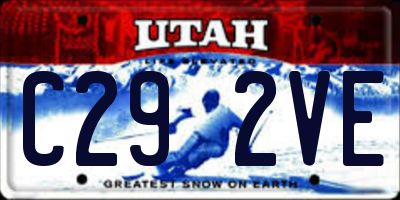 UT license plate C292VE